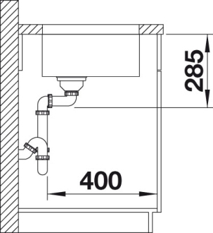 Blanco SUPRA 400-U dřez pod desku nerez kartáčovaný nerez 518 201