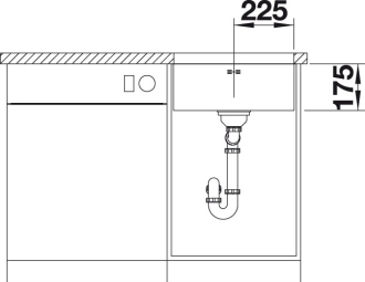 Blanco SUPRA 450-U dřez pod desku nerez kartáčovaný nerez 518 203