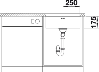 Blanco SUPRA 500-U dřez pod desku nerez kartáčovaný nerez 518 205