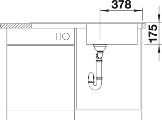 Blanco MEDIAN XL 6 S-IF nerez kart. dřez 3 1" s odkapem,dřez vpravo 1 otvor 518489