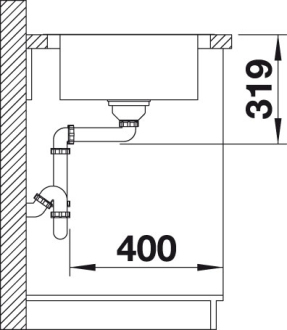 Blanco MEDIAN XL 6 S-IF nerez kart. dřez 3 1" s odkapem,dřez vpravo 1 otvor 518489