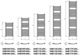 GRENADA Radius topný žebrík 1535/750 bílý