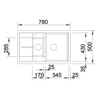 Blanco METRA 6 S Compact dřez vestavný bílá granit 513 468