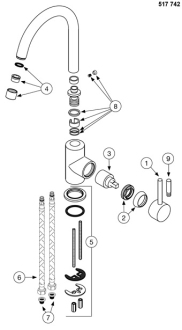 Blanco MIDA 519422 Baterie tartufo