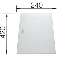 Blanco krájecí deska z tvrzeného bílého skla pro ZEROX 420x240 šedé tvrzené sklo 225 333