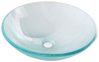 ICE skleněné umyvadlo na desku ? 42 cm, čirá s pískováním 2501-04