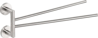 X-STEEL dvojitý držák ručníků otočný 370mm, nerez mat XS405