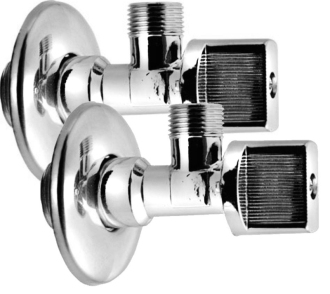 Rohový kulový ventil 1/2"x3/8", pár, chrom 5306