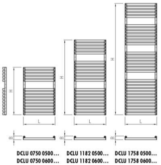 IKARIA  otopný žebrík 1772/500 elektro chrom
