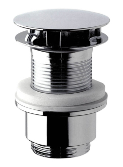 Umyvadlová výpust 5/4“, neuzavíratelná, velká zátka, 30-45mm, chrom 147.555.5