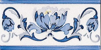 MODERNISTA Cenefa Benidoleig PB Azul C/C B 7,5x15 (ADP39) ADMO3033