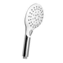 Ruční sprcha s tlačítkem, 6 režimů sprchování, průměr 120mm, ABS/chrom/bílá 1204-20