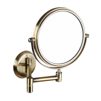 Kosmetické zrcátko závěsné, ? 180mm, oboustranné, bronz XP012