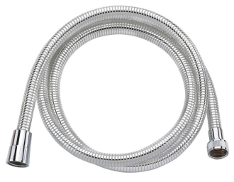 LASER plastová sprchová hadice, 150cm, chrom/bílá 11150