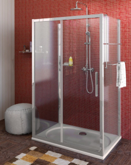 LUCIS LINE třístěnný sprchový kout 1400x800x800mm L/P varianta DL1415DL3315DL3315