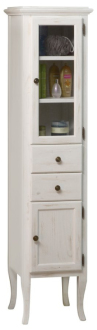 RETRO skříňka vysoká 40x170x36cm, starobílá, pravá 1665