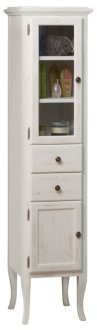 RETRO skříňka vysoká 40x170x36cm, starobílá, levá 1666