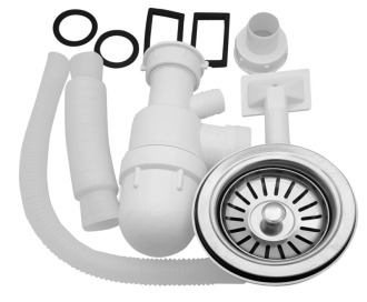 Sifon pro dřezy AQ6642B / 7848B / 5848B / 6550B /  4848B/ 5848B včetně pilety