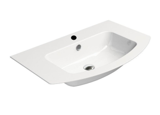PURA keramické umyvadlo Slim oblé 82x49cm, bílá ExtraGlaze 8826111