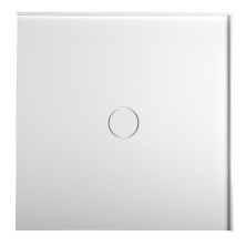 MIRAI sprchová vanička z litého mramoru, čtverec 90x90x1,8cm, bílá 73165