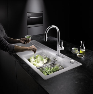Blanco CARENA-S Vario baterie bílá/chrom granit 521 368