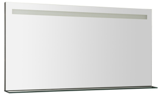 BRETO zrcadlo s LED osvětlením a policí 1200x608mm BT120