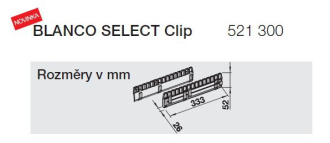 Blanco SELECT Clip příslušenství plast černý plast 521 300