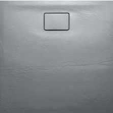 ACORA vanička z litého mramoru, čtverec 90x90x2,7cm, šedá, dekor kámen AC022