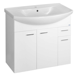 Aqualine ZOJA umyvadlová skříňka 82,8x74x34,3cm, bílá 51083A