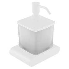 FLORI dávkovač mýdla, 300 ml, mléčné sklo, bílá mat RF019/14