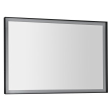SORT zrcadlo s LED osvětlením 100x70cm, černá mat ST100