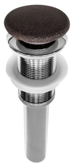 Výpust s betonovou zátkou, černý granit