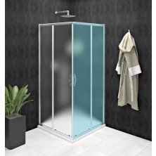 SIGMA SIMPLY sprchové dveře posuvné pro rohový vstup 1000 mm, sklo Brick GS2410
