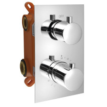 KIMURA podomítková sprchová termostatická baterie, box, 2 výstupy, chrom KU382