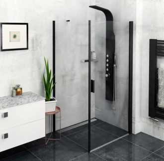 ZOOM BLACK obdélníkový sprchový kout 900x800mm L/P varianta ZL1290BZL3280B