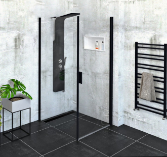 ZOOM BLACK obdélníkový sprchový kout 900x1000mm L/P varianta ZL1290BZL3210B