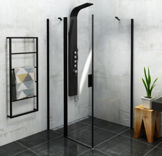 ZOOM BLACK čtvercový sprchový kout 1000x1000mm L/P varianta ZL1310BZL3210B