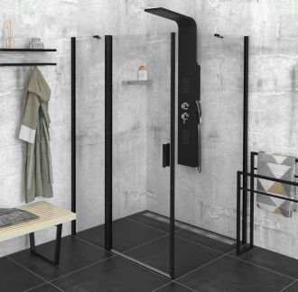 ZOOM BLACK obdélníkový sprchový kout 1100x900mm L/P varianta ZL1311BZL3290B