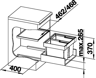 Blanco FLEXONII 50/2 košový systém   521 469