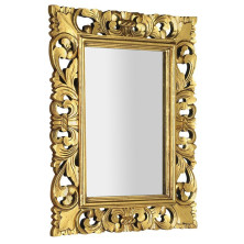 SAMBLUNG zrcadlo ve vyřezávaném rámu 60x80cm, zlatá IN121