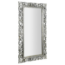 SCULE zrcadlo ve vyřezávaném rámu 80x150cm, stříbrná IN334