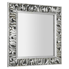 ZEEGRAS zrcadlo ve vyřezávaném rámu 90x90cm, stříbrná IN401
