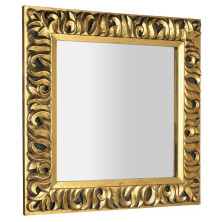 ZEEGRAS zrcadlo ve vyřezávaném rámu 90x90cm, zlatá IN416