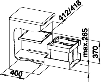 Blanco FLEXONII 45/2 košový systém   521 468