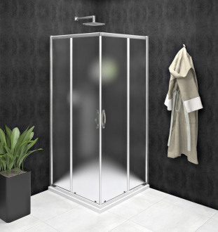 SIGMA SIMPLY čtvercový sprchový kout 800x800 mm, rohový vstup, sklo Brick GS2480GS2480