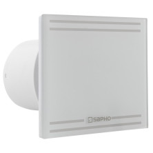 GLASS koupelnový ventilátor axiální s časovačem, 8W, potrubí 100mm, bílá GS102