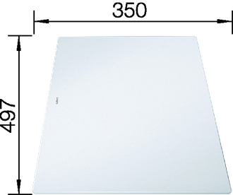 Blanco Skleněná krájecí deska bílá pro dřez AXIA III 497x350  bílé tvrzené sklo  234 045