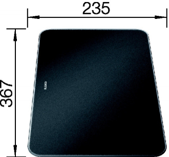 Krájecí deska ZENAR XL 6 S sklo černá