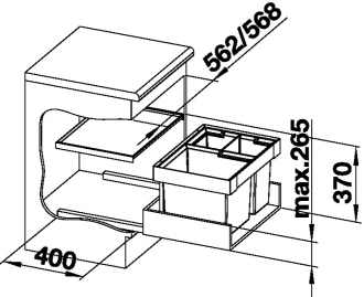 Blanco FLEXON II XL 60/3 košový systém   521 473