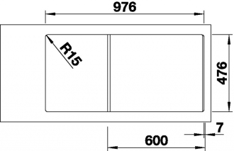 Blanco ANDANO XL 6S-IF dřez vestavný/do roviny hedvábný lesk nerez 522 999